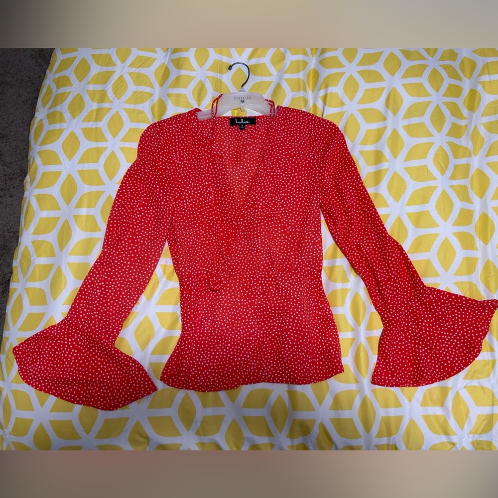 Lulus - small - red with white polka dots